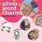 Incraftables 60pcs Word Charms with 15pcs Clasps &#x26; Rings. Bulk Motivational &#x26; Inspirational Silver Charms for DIY Craft, Bangle &#x26; Jewelry Making. Designer Charm Set for Bracelet &#x26; Crafting Supplies